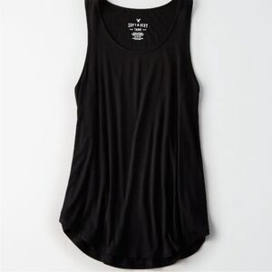 American Eagle Outfitters black Soft & Sexy scoop neck loose fit tank top